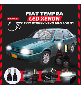 Fiat Tempra Uzun - Kısa Far Uyumlu Şimşek Etkili Led Xenon Light Series H4