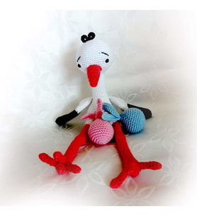 Leylek Lucky Amigurumi Organik Oyuncak