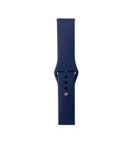 Huawei Honor Magic 2 46mm Uyumlu Band Serisi 22mm Klasik Kordon Silikon Strap Kayış (Koyu Mavi)