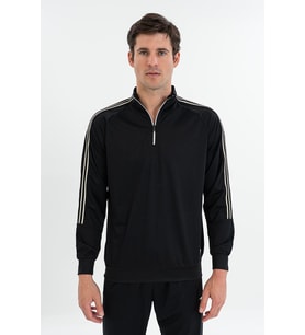 Maraton Comfort Erkek Dik Yaka Siyah Sweatshirt