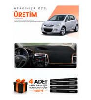 HYUNDAİ İ20 (2008-2014) Uyumlu Torpido Koruma Örtüsü Oto Kılıfı - Siyah Kahverengi
