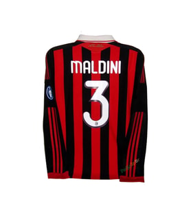 Profesyonel İthal Kalite Şampiyonlar Ligi Maldini Ac Milan 2009 İç Saha Uzun Kol Maç Forması