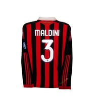 Profesyonel İthal Kalite Şampiyonlar Ligi Maldini Ac Milan 2009 İç Saha Uzun Kol Maç Forması
