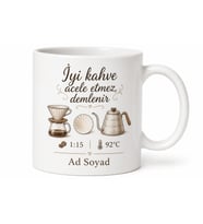 Kahve Demlemeyi Öğrenenlere Filtre Kağıdı Su Oranı Kahve Tadımı Kupa Bardak Hediye