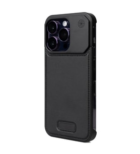 Lexroo iPhone 14 Pro Kılıf M-safe Şarj Özellikli Mekanizmalı Koku Hazneli Mostar Kılıf - Siyah