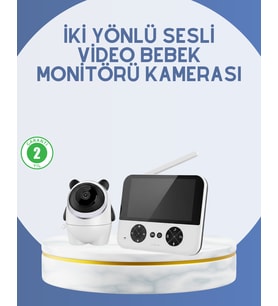 Kablosuz Bebek Monitörü 720P Görüntü Geniş Ekran