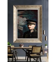 Gümüş Çerçeveli Atatürk Tablo ds22