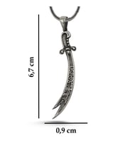 925 Ayar Gümüş Zülfikar Kılıcı Kolye