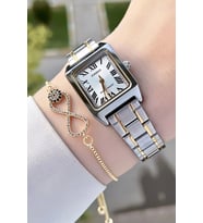 Casio CSISTE45 Gold Gümüş Renk Hediye Paketli Kadın Kol Saati ve Bileklik