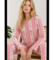 Night Kadın Bol Paça Relaxed Pijama Takımı 4692