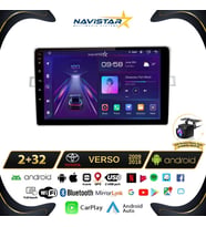 Toyota Verso 2009-2018 Model 2+64GB Android 13 Kablosuz Carplay Navigasyon Multimedya Sistemi