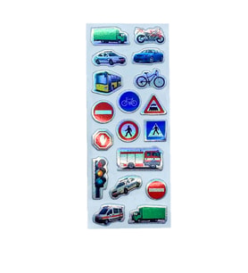 Sticker Kabartmalı Stiker Defter, Planlayıcı Etiket Trafik, Araba (cb418) 16x7 cm