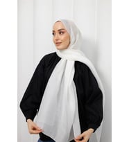 Abiye Şal Beyaz