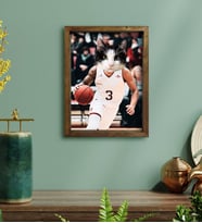 Evcil Dostlara Özel Basketbol Oyuncusu Tasarımlı Portre Doğal Masif Ahşap Çerçeveli Tablo 30x40cm-2