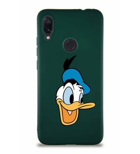 Xiaomi Redmi Note 7 Pro Soft Premier Kapak Donald Duck-A Tasarımlı Silikon Kılıf - Yeşil (Şeffaf)