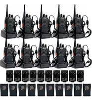 10'LU BAOFENG BF-999S BAOFENG 5W VOX UHF/VHF CTCSS/DCS 10'lu El Telsizi Siyah BF-888S BAOFENG