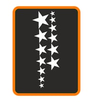 Sıralı Yıldız Oto Sticker 14'Lü Beyaz 40*15 Cm