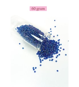 Dökme Cam Kum Boncuk (11/0) 2 mm - 60 Gram - Koyu Mavi - BNC052