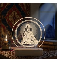 Mevlana Temalı 3D LED Lamba - Mistik Ruhani Gece Lambası (Şeffaf)