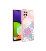 Samsung Galaxy M32 Uyumlu Kılıf Kamera Korumalı Desenli Sert Silikon Zore Epoksi Kapak (Model 4)
