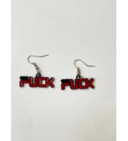 F*ck Yazılı Renkli Unisex Metal Küpe PYTKKUPE153