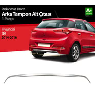 Hyundai İ20 Uyumlu Krom Arka Tampon Alt Çıtası 1 Parça. 2014-2018
