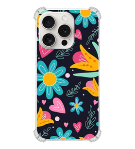 PrintiFy Apple iPhone 15 Pro Uyumlu Retro Color 1 Baskılı Şeffaf Köşe Korumalı Antişok Kılıf