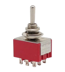 IC-148A 9 Pin Ø6mm On Off Toggle Switch Buton Aç Kapa Butonu 2 Kademe 30mm MTS-302