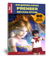 Kız Çocuklarına PRENSES Boyama Kitabı (80 Süper Kaliteli Boyamalar)