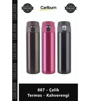 Özel Üretim Vakumlu Sızdırmaz Isı Koruyucu Dayanıklı Şık Paslanmaz 887 Çelik Termos Kahverengi