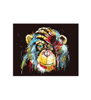 Biçare Orangutan Sticker(Çerçeveli) 40x50 Sayılarla Boyama Hobi Seti