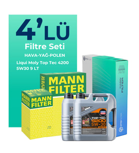 MANN Amarok 3.0 Dizel Filtre Bakım Seti Liqui Moly Motor Yağlı (2022-2026) 4 Lü