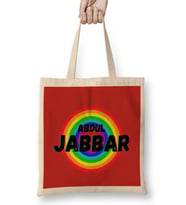 Kareem Abdul-Jabbar - Basketball Gifts Vintage Retro Rainbow Quotes For BOYS AND Dad Bez Çanta Uzun Saplı