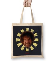 Bob Ross Meme Bob Ross Retro Japanese Bez Çanta Uzun Saplı