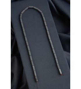 Hematit Doğal Taş Mat Gri Dikdörtgen Kesim 4x13mm Dizi [AA]