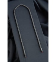 Hematit Doğal Taş Mat Gri Dikdörtgen Kesim 4x13mm Dizi [AA]