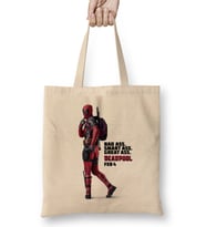 Deadpool Badass Smartass Greatass Funny Joke Deadpool Parody 01 Bez Çanta Uzun Saplı
