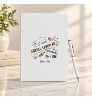Görsel Sanatlar Öğretmenine İsme Özel Defter ve Kalem Seti