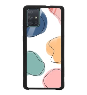 Samsung A71 Uyumlu Renkli Milky Tasarımlı Glossy Telefon Kılıfı