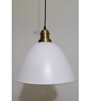 RİOLİGHT RETRO BEYAZ İÇİ BEYAZ TEKLİ METAL SARKIT ÇAP: 28CM (Siyah)
