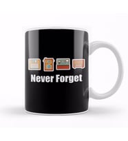 Funny Never Forget Floppy Disk Camera & Radio Kupa Bardak Porselen