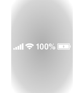 Batarya Pil Wifi Icon Oto Cam Sticker Beyaz 25*3 Cm