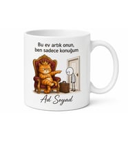 Kedisi Tarafından Evden Kovulmuş Hisseden Ev Sahibi Kupası Hediye Bardak