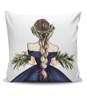 Fashion Girl Dijital Baskılı Kırlent Kılıfı