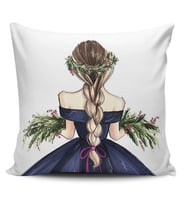 Fashion Girl Dijital Baskılı Kırlent Kılıfı