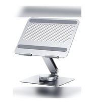 Yükseklik ve açı ayarlı 360° dönebilen alüminyum tablet ve notebook standı