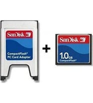 Pmr Sandisk 1 GB Compact Flash Hafıza Kartı + PCMCIA Kart Okuyucu