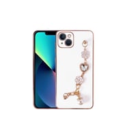 Apple iPhone 14 Plus Uyumlu Kılıf El Tutamaçlı Kamera Korumalı Zore Taka Silikon Kapak (Beyaz)