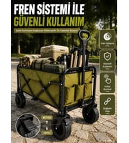 9 Cm Kalın Tekerlekli Çok Amaçlı Katlanır Yük Taşıma Arabası