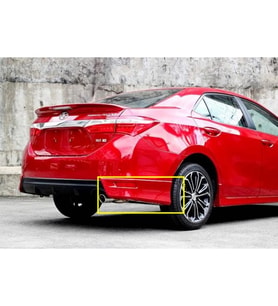 Toyota Corolla E170 Twin Arka Flap Set 2013 2014 2015 2016 2017 2018 Piona Black